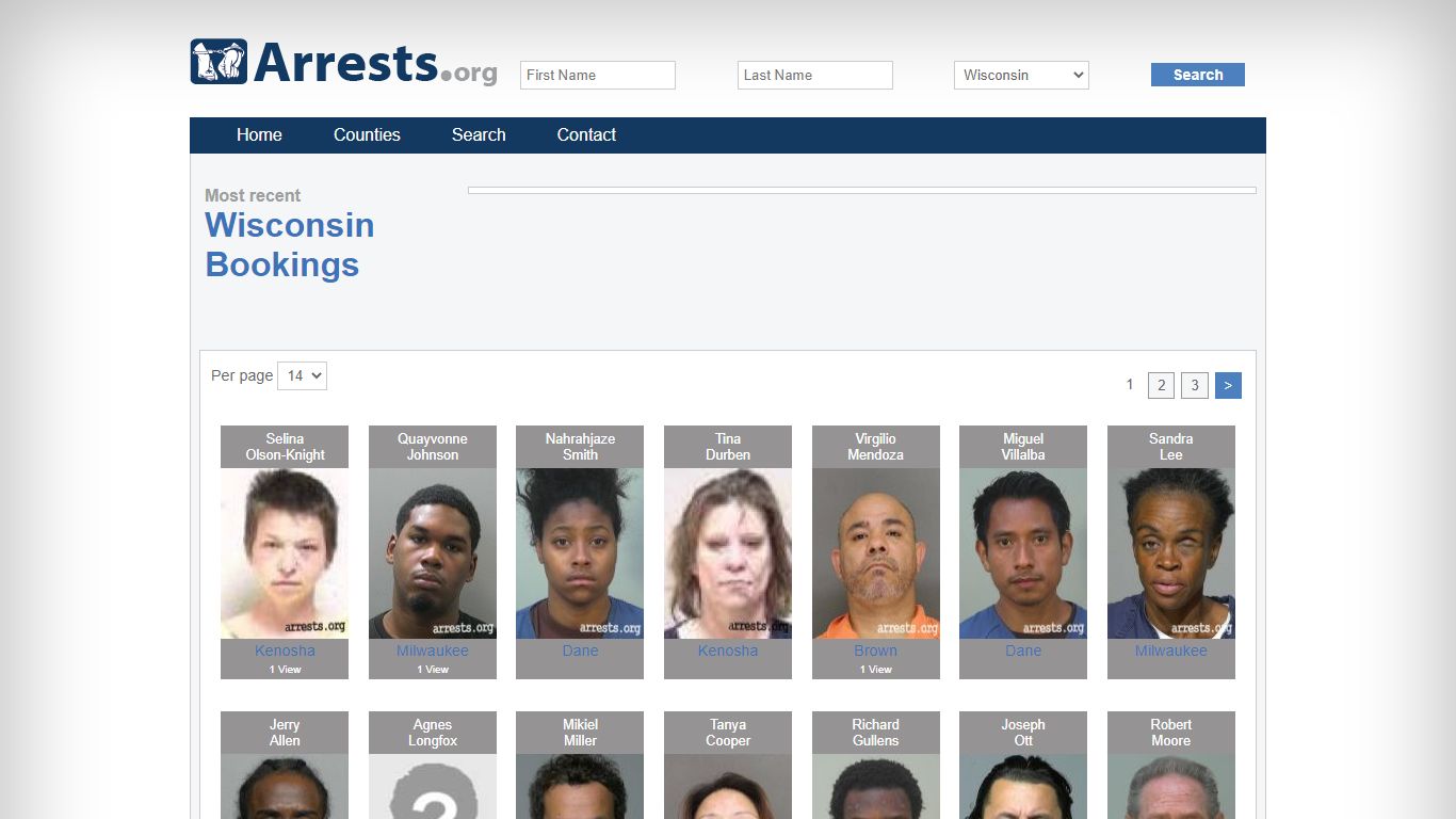 Wisconsin Arrests and Inmate Search